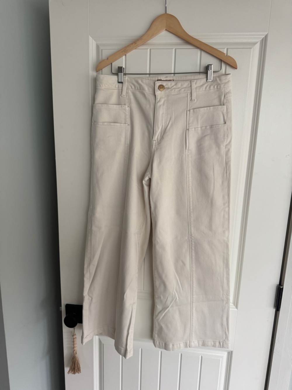 Kut from the Kloth Cream/Tan Label Wide-Leg Pants